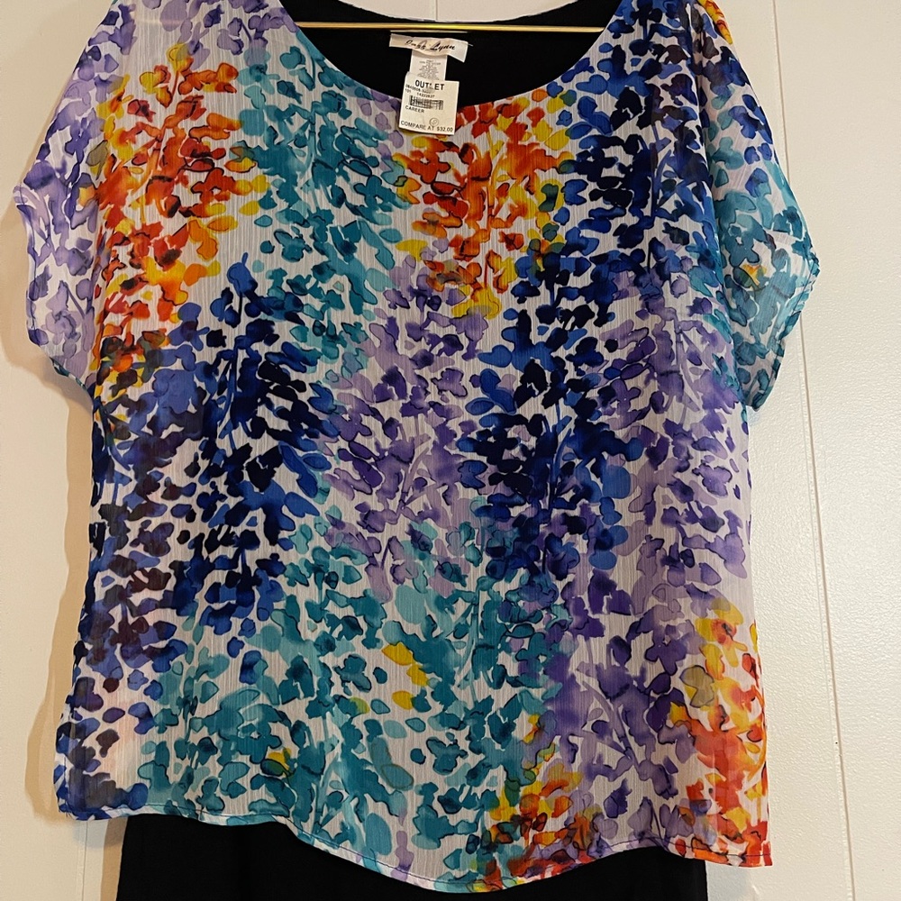 Gypsy Jazz Vibrant Floral Print Blouse
